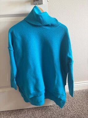 Women's Turquoise Turtleneck Sweater